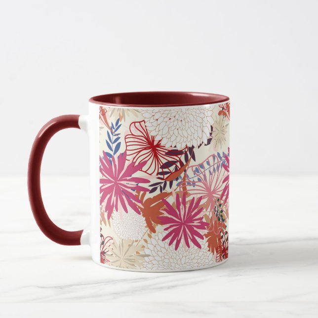 Taza Fondo floral 3 (Izquierda)