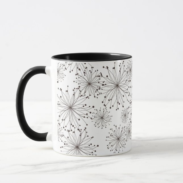 Taza Fondo floral retro (Izquierda)