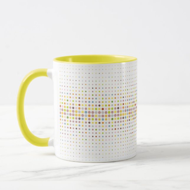 Taza Fondo multicolor del punto (Izquierda)