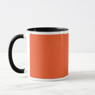 Taza fondo naranja con borde negro