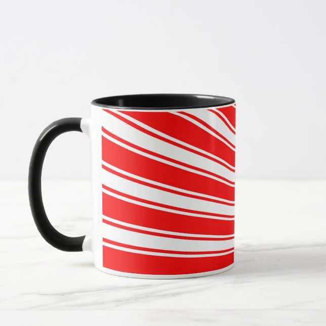 Taza Fondo Retro Red Funky Sun Rings (Izquierda)