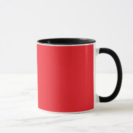 Taza Fondo Rojo Sólido 