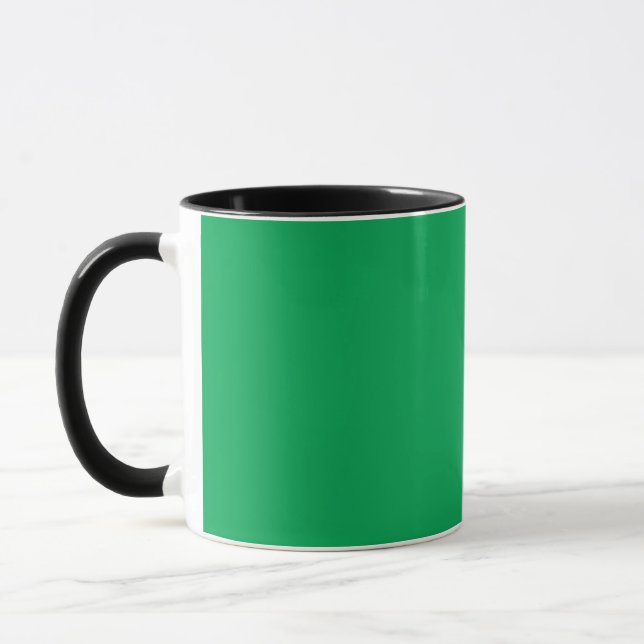 Taza fondo verde con borde blanco (Izquierda)