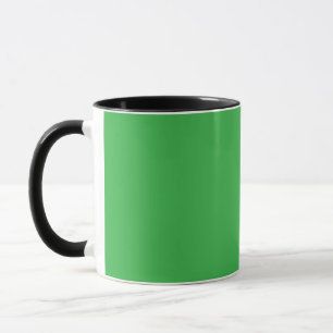 Taza fondo verde con borde blanco