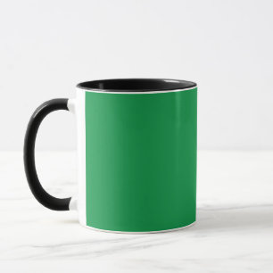 Taza fondo verde con borde blanco