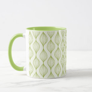 Taza Fondo vertical verde del modelo del ogee