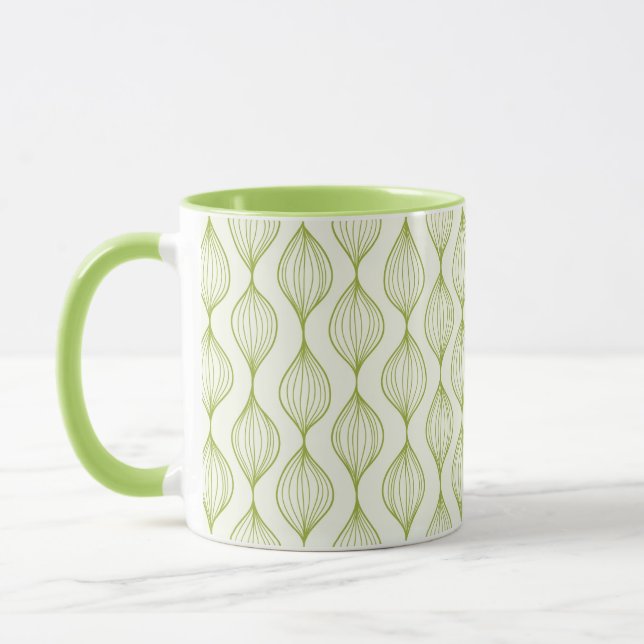 Taza Fondo vertical verde del modelo del ogee (Izquierda)
