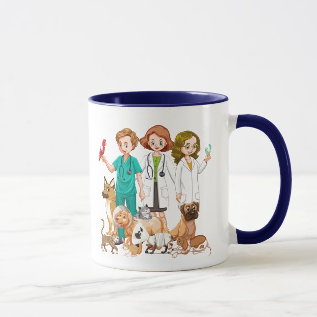 Taza Fondo veterinario de la gente (Derecha)