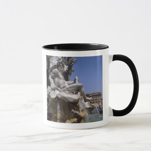 Taza Fontana dei Quattro Fiumi, Piazza Navona, Roma, (Derecha)