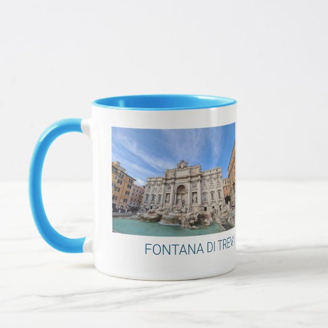 Taza Fontana di Trevi Roma Italia Feriado de Fiesta Pan (Izquierda)