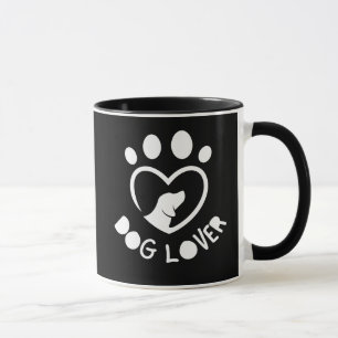 Taza for dog lovers with the quote "Dog lover"