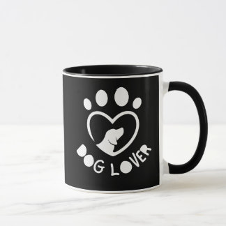 Taza for dog lovers with the quote "Dog lover"
