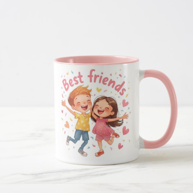 Taza "Forever Friends: Ilustracion desgarrador para ser (Derecha)