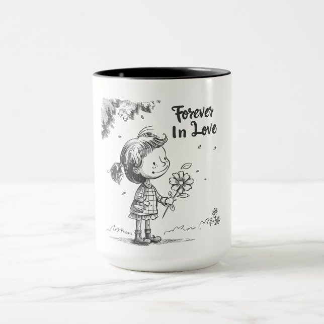 Taza "Forever In Love" Daisy Sketch Mug (Centro)