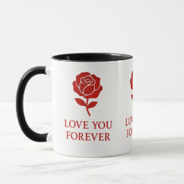 Taza Forever Love Rose Graphic Creating Warm Valentine 