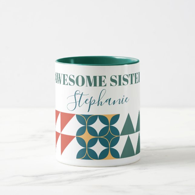 Taza Forma de círculo de triángulo geométrico (Centro)