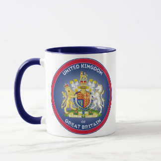 Taza Forma del círculo del Escudo de Armas del Reino Un