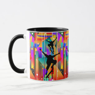 Taza Forma Geométrica Skateboarding Abstracto
