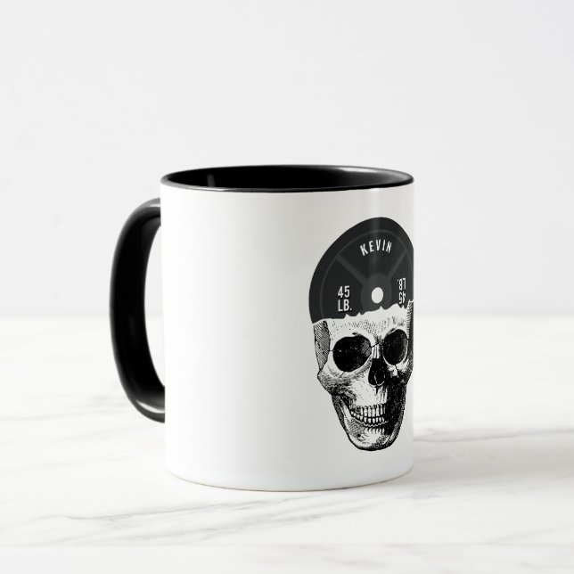 Taza Formación de calavera de Placa de peso Fitness Bod (Anverso izquierdo)