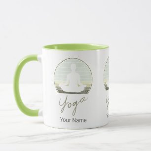 Taza Formación De Yoga Diseño Vintage Meditación O Pila