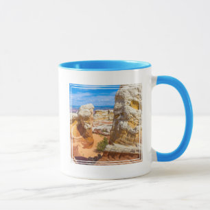 Taza Formaciones de roca del acantilado Vermilion