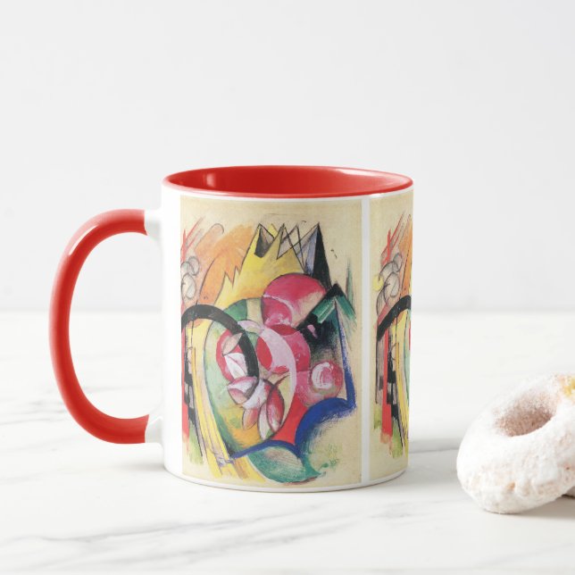 Taza Formas abstractas (también conocidas como Flores d (Con donut)