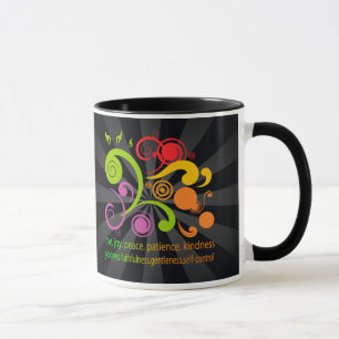 Taza Formas coloridas, fruta del espíritu