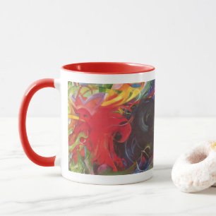 Taza Formas de lucha de Franz Marc, Arte fino vintage