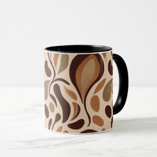 Taza Formas Fluidas Terrosas – Estilo Abstracto Mi
