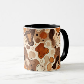 Taza Formas Fluidas Terrosas – Estilo Abstracto Mi