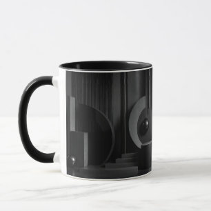 Taza Formas geométricas abstractas oscuras y elegantes