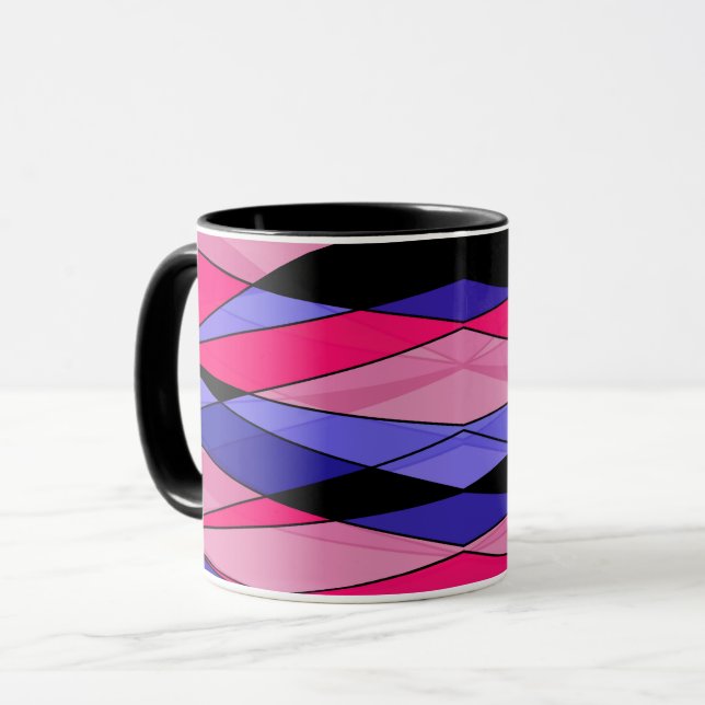 Taza Formas geométricas modernas abstractas triángulos  (Anverso izquierdo)