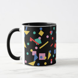 Taza Formas geométricas retras del arte pop 80s