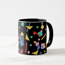 Taza Formas geométricas retras del arte pop 80s