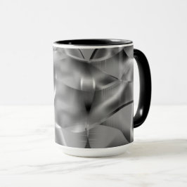 Taza Formas grises curvas, con tonos luminosos