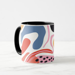 Taza Formas orgánicas abstractas coloridas patrón moder