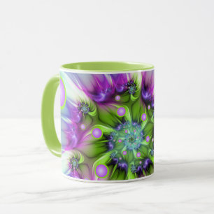 Taza Formas redondeadas en espiral coloridas Resumen de