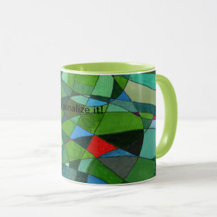 Taza Formas suavemente curvadas en verdes frescos y