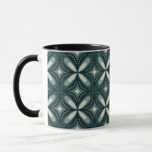 Taza formas verdes retro