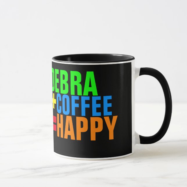 Taza fórmula de café feliz personalizada (Derecha)