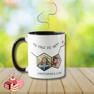 Taza Fórmula de Felicidad de Serotonina con Foto y Nomb