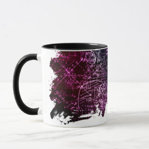 Taza Fórmulas en el espacio matemático