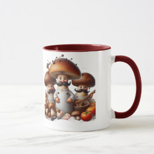 Taza Forrajes de setas de Cottagecore