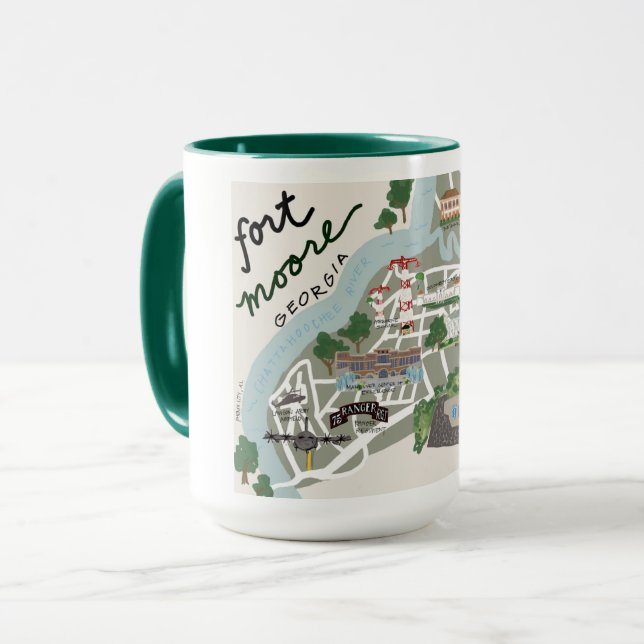 Taza Fort Moore Map Coffee Mug (Anverso izquierdo)