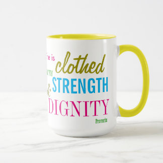 Taza Fortaleza Biblia Dignidad contra mujeres Chica ins