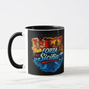 Taza FORZA Sicilia Un tributo a la resiliencia sicilian