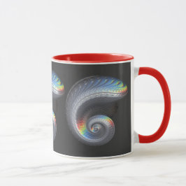 Taza fósil metálica surrealista