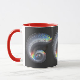 Taza fósil metálica surrealista