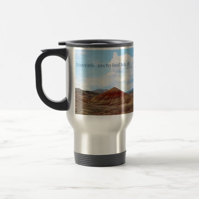 Taza fósil pintada de Oregon de las camas del día (Izquierda)