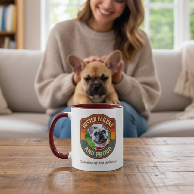 Taza Foster Failure Pet Photo (Animal foster failure photo coffee mug)